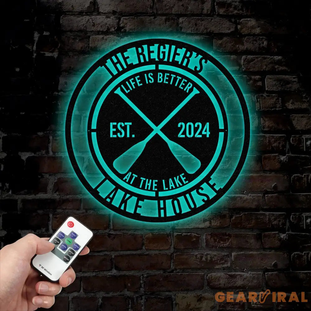 Custom Lake House Metal Sign Family Lake House Sign Personalized Family Name Sign Lakehouse Decor Home Decor Lake House