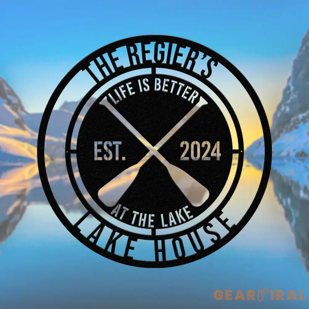 Custom Lake House Metal Sign Family Lake House Sign Personalized Family Name Sign Lakehouse Decor Home Decor Lake House