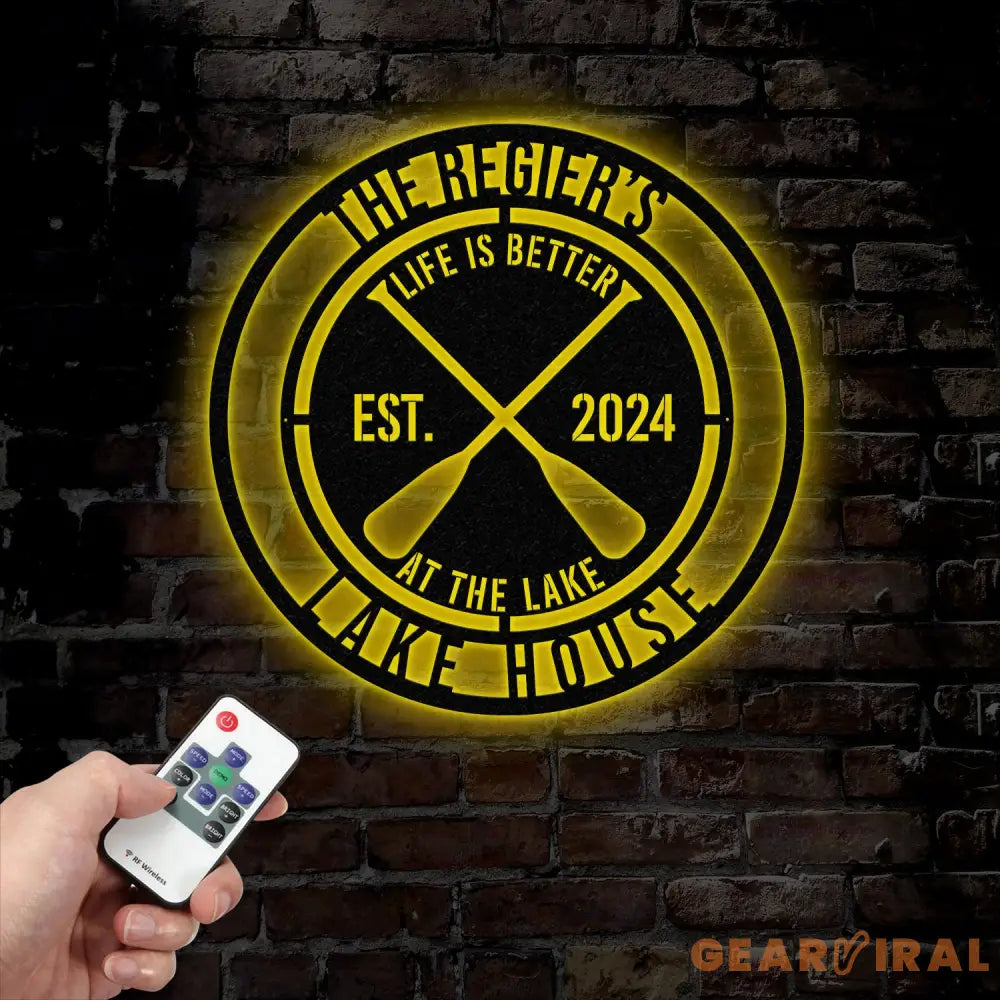 Custom Lake House Metal Sign Family Lake House Sign Personalized Family Name Sign Lakehouse Decor Home Decor Lake House