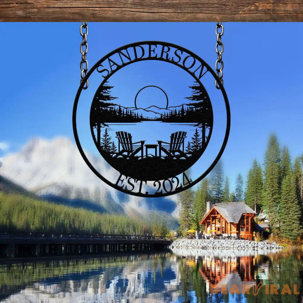 Custom Lakehouse Sign Personalized Cabin Name Sign Dad Gift Lakehouse Decor Family Name Sign Outdoor Sign Christmas Gift