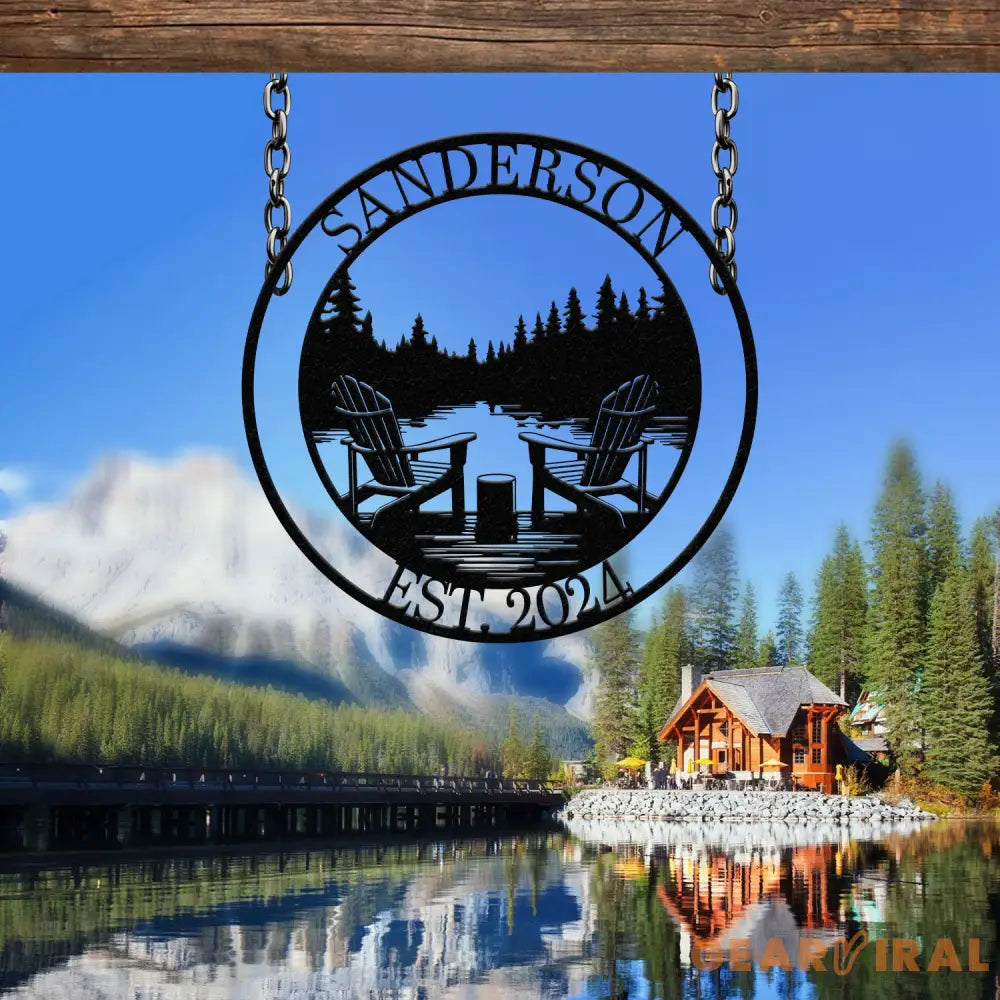 Custom Lakehouse Sign Personalized Cabin Name Sign Dad Gift Lakehouse Decor Family Name Sign Outdoor Sign Christmas Gift