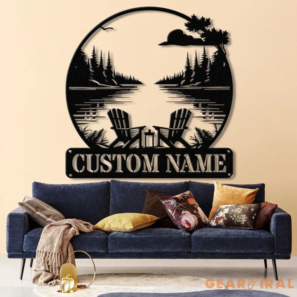 Custom Lakehouse Sign Personalized Cabin Name Sign Dad Gift Lakehouse Decor Family Name Sign Outdoor Sign Christmas Gift