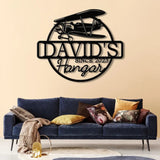 Custom LED Airplane Hangar Sign - Personalized Pilot Name Sign - Aviation Lover Wall Decor - Airplane Man Cave Sign