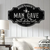 Custom LED Man Cave Metal Sign - Personalized Bar Wall Art - Unique Father’s Day Gift - Man Cave Decor with LED Lights