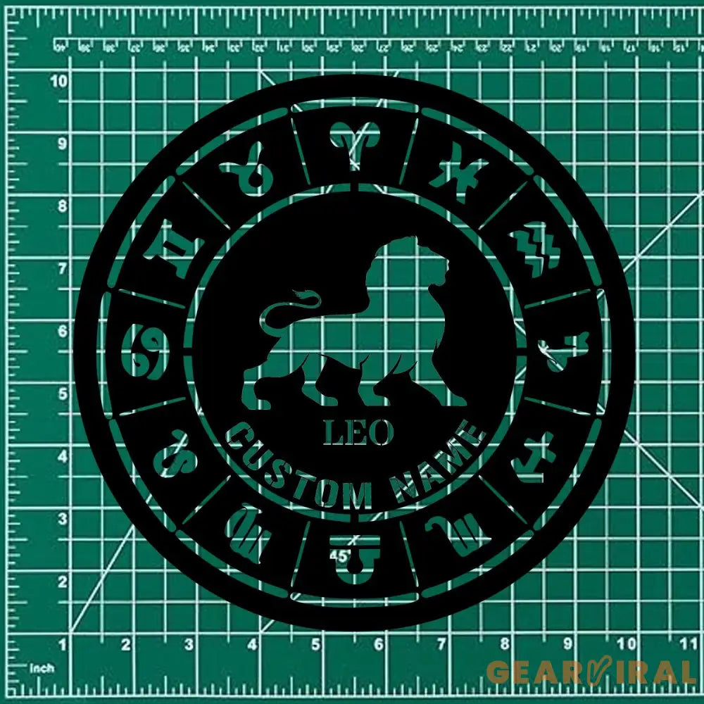 Custom Leo Zodiac Metal Wall Art Personalized Leo Zodiac Name Sign Decoration For Room Horoscope Home Decor Custom Leo