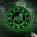 Custom Leo Zodiac Metal Wall Art Personalized Leo Zodiac Name Sign Decoration For Room Horoscope Home Decor Custom Leo