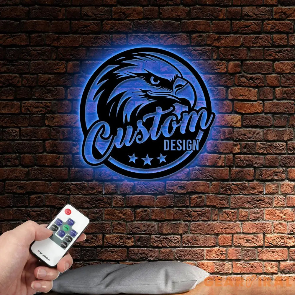 Custom Logo Design Metal Wall Art LED Light Personalized Business Logo Custom Logo Name Sign Perfect