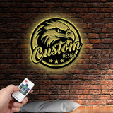 Custom Logo Design Metal Wall Art LED Light Personalized Business Logo Custom Logo Name Sign Perfect