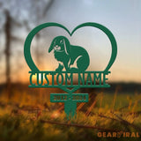 Custom Lop Rabbit Memorial Metal Stake - Pet Grave Marker Rabbit Loss Sympathy Sign Remembrance Outdoor Sign In Loving