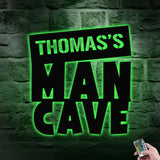 Custom Man Cave Metal Wall Art Led Light Family Name Metal Sign Outdoor Door Decor Wall Art Custom Name Sign