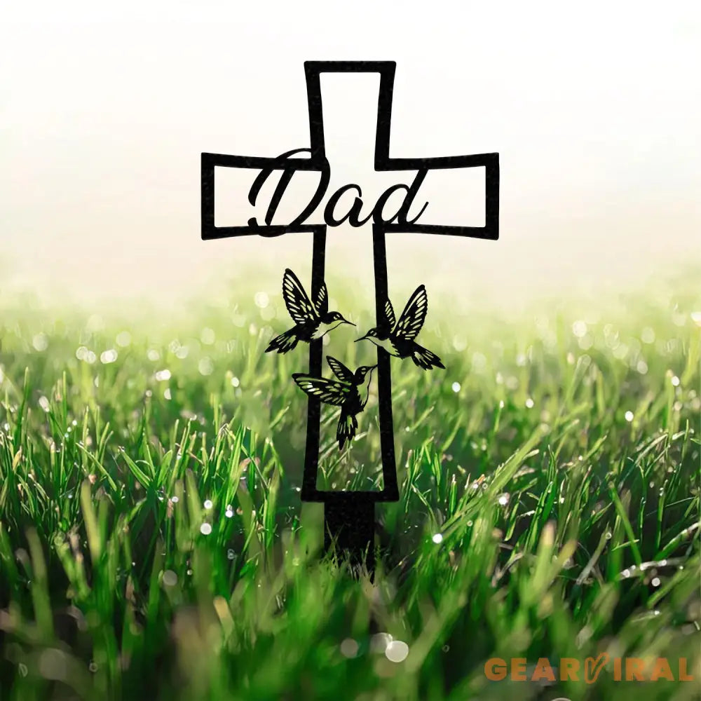 Custom Memorial Metal Cross Stake Grave Marker Sympathy Gifts Remembrance Gift Lawn Metal Cross Garden Stake Memorial