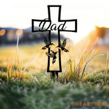 Custom Memorial Metal Cross Stake Grave Marker Sympathy Gifts Remembrance Gift Lawn Metal Cross Garden Stake Memorial