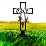 Custom Memorial Metal Cross Stake Grave Marker Sympathy Gifts Remembrance Gift Lawn Metal Cross Garden Stake Memorial