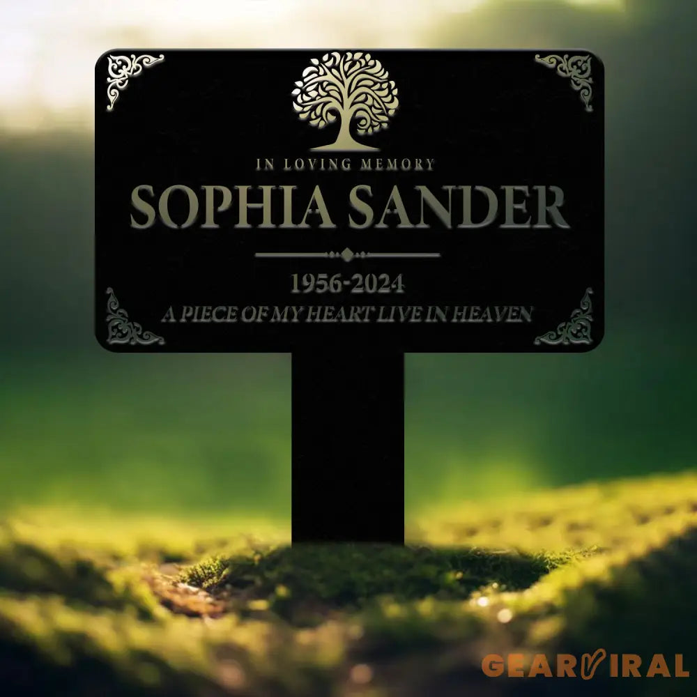 Custom Memorial Metal Plaque - Personalized In Loving Memory Sign - Garden Memorial Marker with Custom Name & Dates