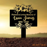 Custom Memorial Tree Sign With Stake Metal Memorial Marker Tree Plaque Marker Tree Garden Sign Metal Name Plate Tree