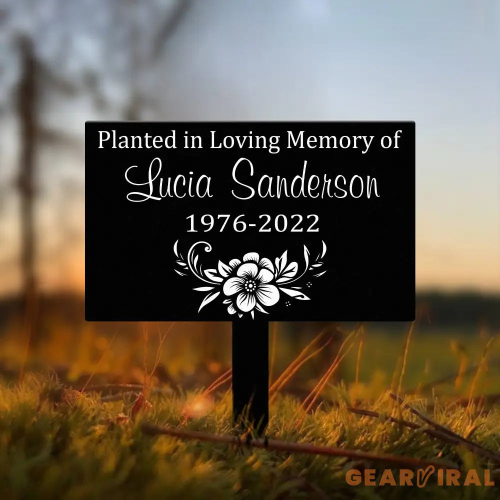 Custom Memorial Tree Sign With Stake Metal Memorial Marker Tree Plaque Marker Tree Garden Sign Metal Name Plate Tree