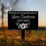 Custom Memorial Tree Sign With Stake Metal Memorial Marker Tree Plaque Marker Tree Garden Sign Metal Name Plate Tree