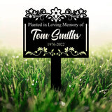 Custom Memorial Tree Sign With Stake Metal Name Plate Metal Memorial Marker Tree Plaque Marker Memorial Marker Metal