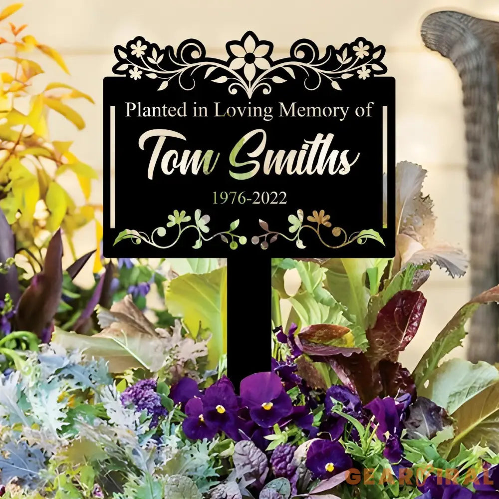 Custom Memorial Tree Sign With Stake Metal Name Plate Metal Memorial Marker Tree Plaque Marker Memorial Marker Metal