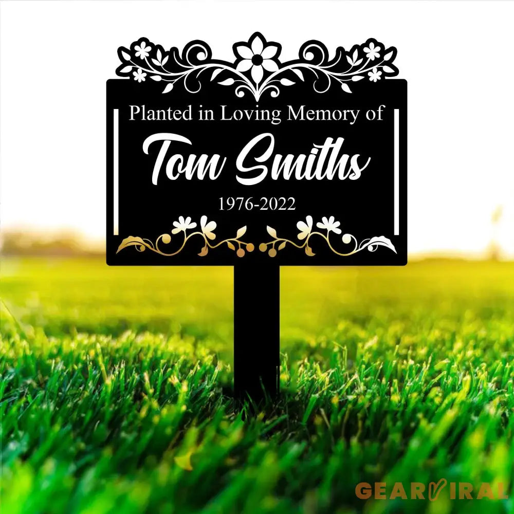 Custom Memorial Tree Sign With Stake Metal Name Plate Metal Memorial Marker Tree Plaque Marker Memorial Marker Metal