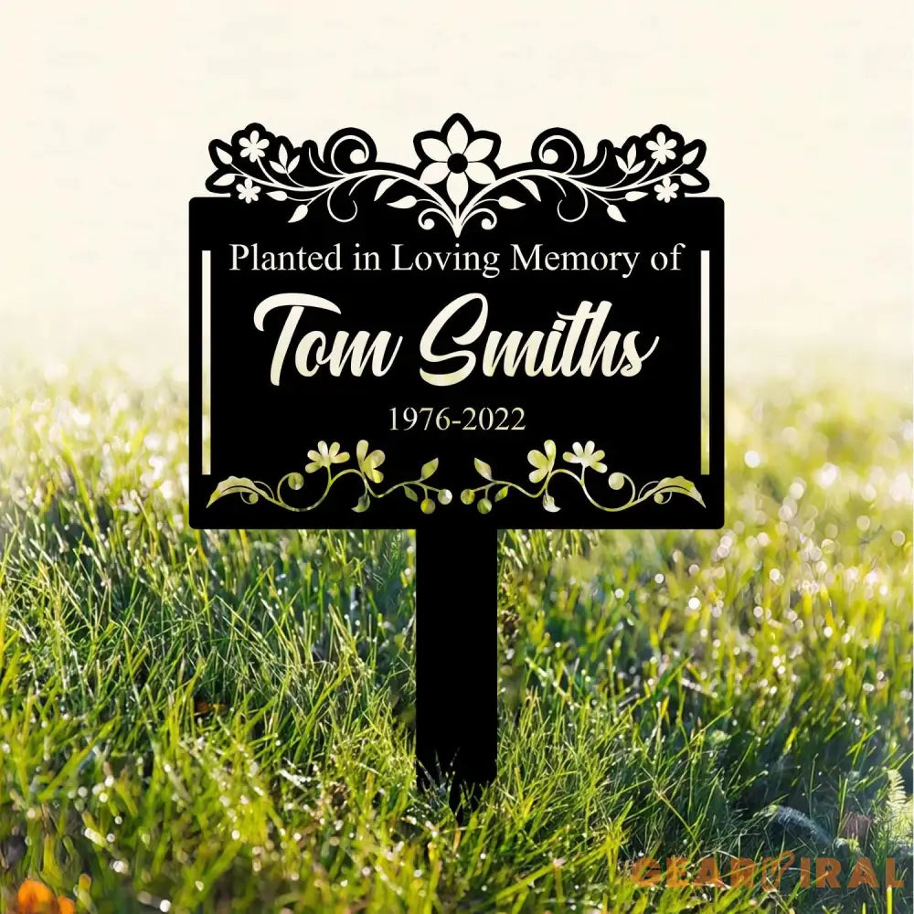 Custom Memorial Tree Sign With Stake Metal Name Plate Metal Memorial Marker Tree Plaque Marker Memorial Marker Metal