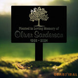 Custom Memorial Tree Sign With Stake Personalized Tree Metal Garden Marker Tree Garden Sign Tree Plaque Marker Metal