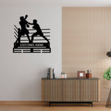 Custom Metal Boxing Medal Hanger Wall Decorative Art, Boxing Player Medal Hanger, Boxing Hanger Gifts, Metal Medal Display Awards Sign