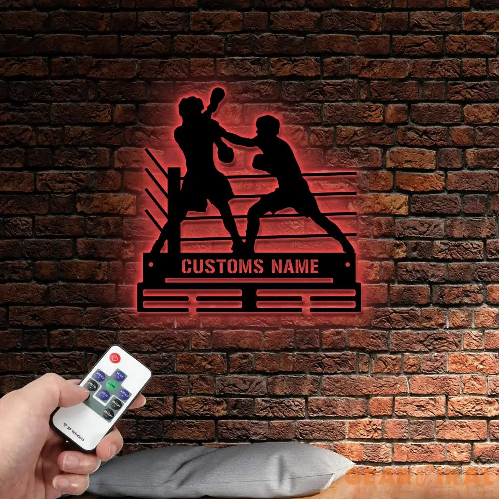 Custom Metal Boxing Medal Hanger Wall Decorative Art Boxing Player Medal Hanger Boxing Hanger Gifts Metal Medal Display