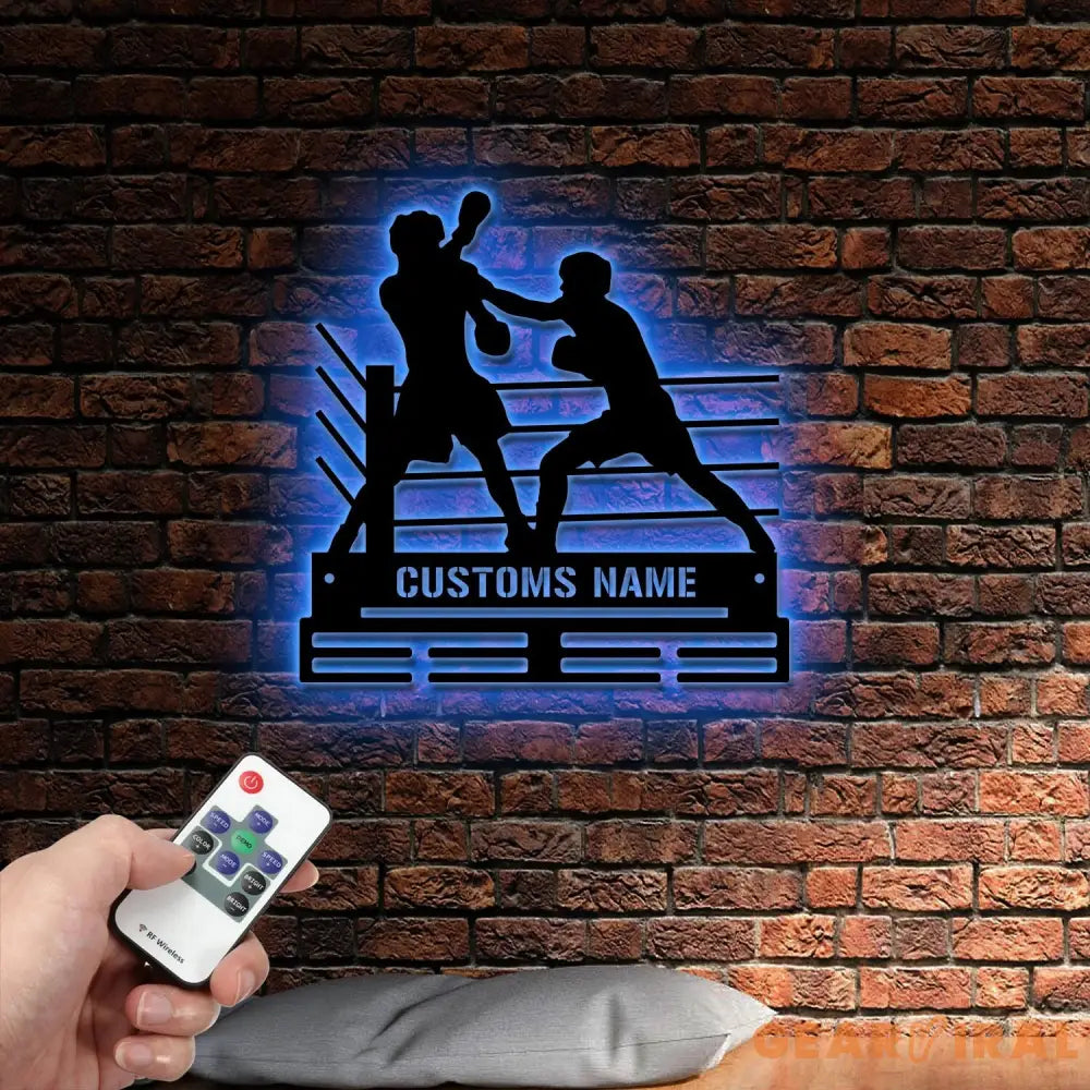 Custom Metal Boxing Medal Hanger Wall Decorative Art Boxing Player Medal Hanger Boxing Hanger Gifts Metal Medal Display