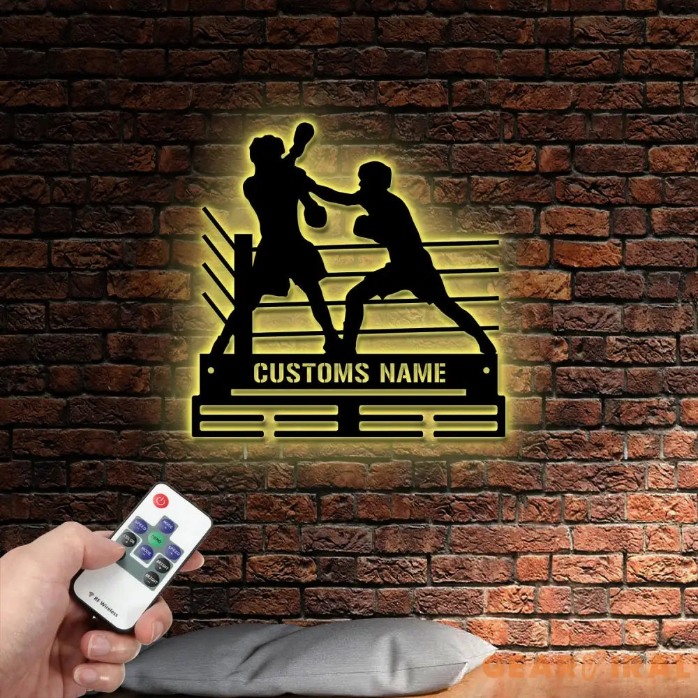Custom Metal Boxing Medal Hanger Wall Decorative Art Boxing Player Medal Hanger Boxing Hanger Gifts Metal Medal Display