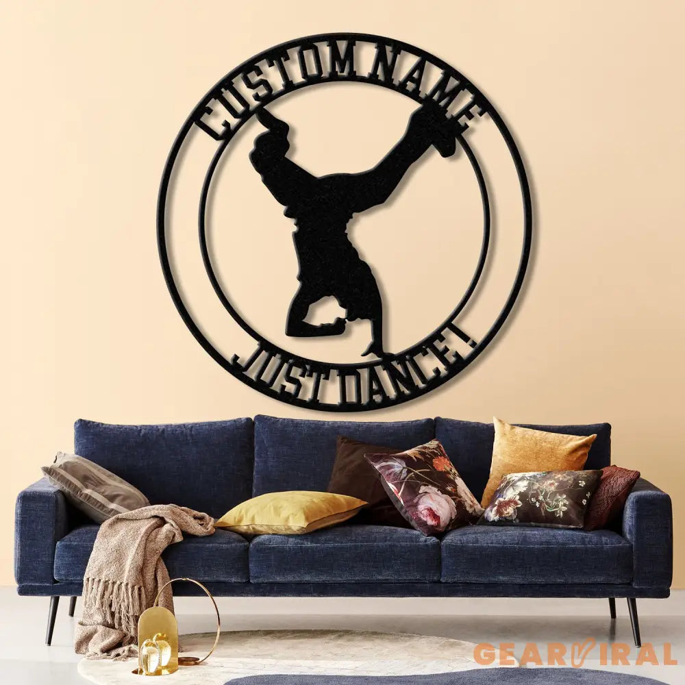 Custom Metal Break Dancing Sign with LED Light Breakdancer Gift Breakdancing Club Decor Dance Wall Art Personalized Boy