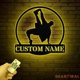 Custom Metal Break Dancing Sign with LED Light Breakdancer Gift Breakdancing Club Decor Dance Wall Art Personalized Boy