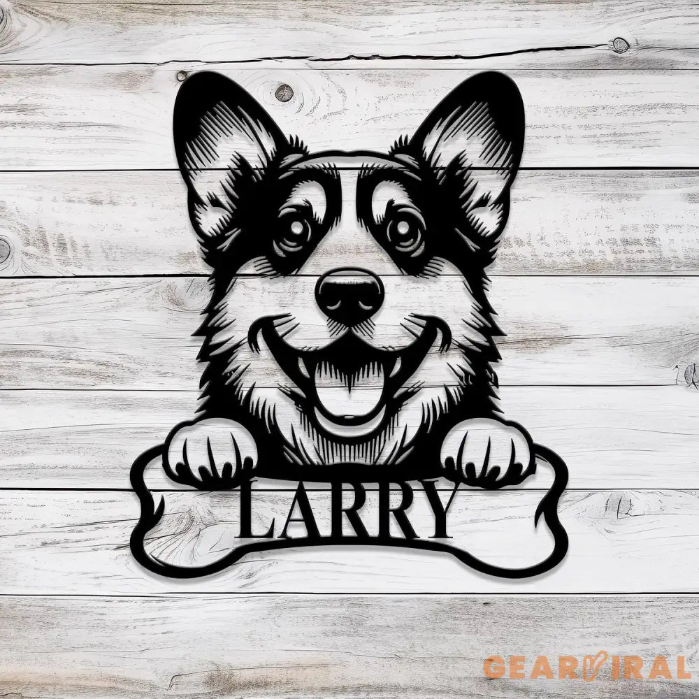 Custom Metal Corgi Sign with Led Light Corgi Family Name Gift Gift For Dog Lover Dog Monogram Sign Dog Mom Gifts Corgi