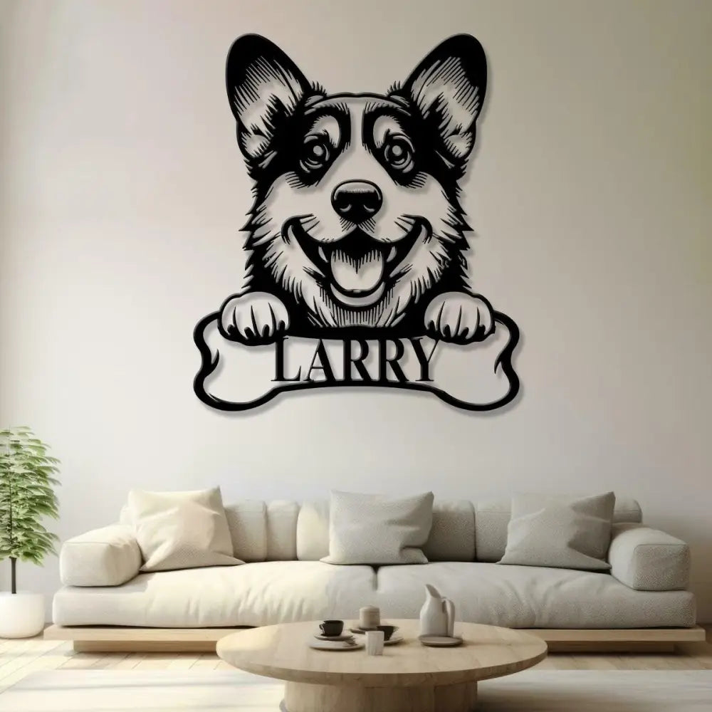 Custom Metal Corgi Sign with Led Light Corgi Family Name Gift Gift For Dog Lover Dog Monogram Sign Dog Mom Gifts Corgi