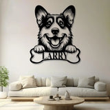Custom Metal Corgi Sign with Led Light Corgi Family Name Gift Gift For Dog Lover Dog Monogram Sign Dog Mom Gifts Corgi