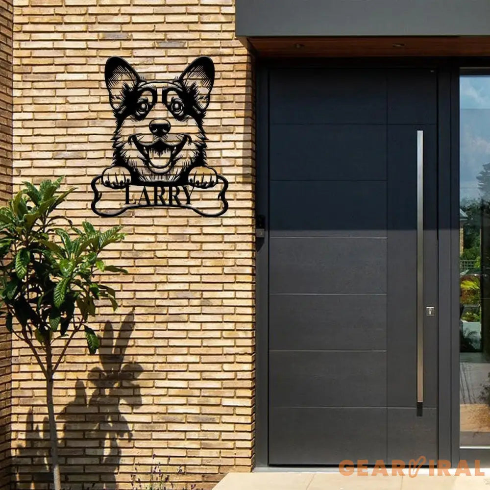 Custom Metal Corgi Sign with Led Light Corgi Family Name Gift Gift For Dog Lover Dog Monogram Sign Dog Mom Gifts Corgi