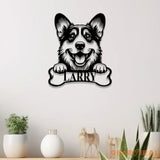 Custom Metal Corgi Sign with Led Light Corgi Family Name Gift Gift For Dog Lover Dog Monogram Sign Dog Mom Gifts Corgi