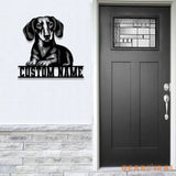 Custom Metal Dachshund Sign with Led Light Dachshund Dog Name Gift Gift For Dog Lover Dog Monogram Metal Sign Dog Mom