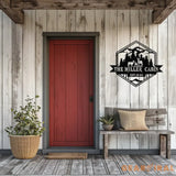 Custom Metal Deer Cabin Sign Deer Hunter Gift Custom Last Name Sign Outdoor Decor Man Cave Decor Home Decor Hunter Gift