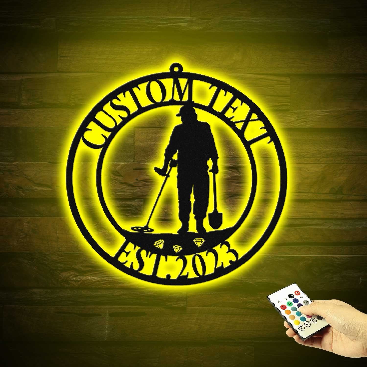 Custom Metal Detecting Sign with Led Light - Metal Detecting Gift - Metal Detector Wall Art - Detectorist Gift | GearViral