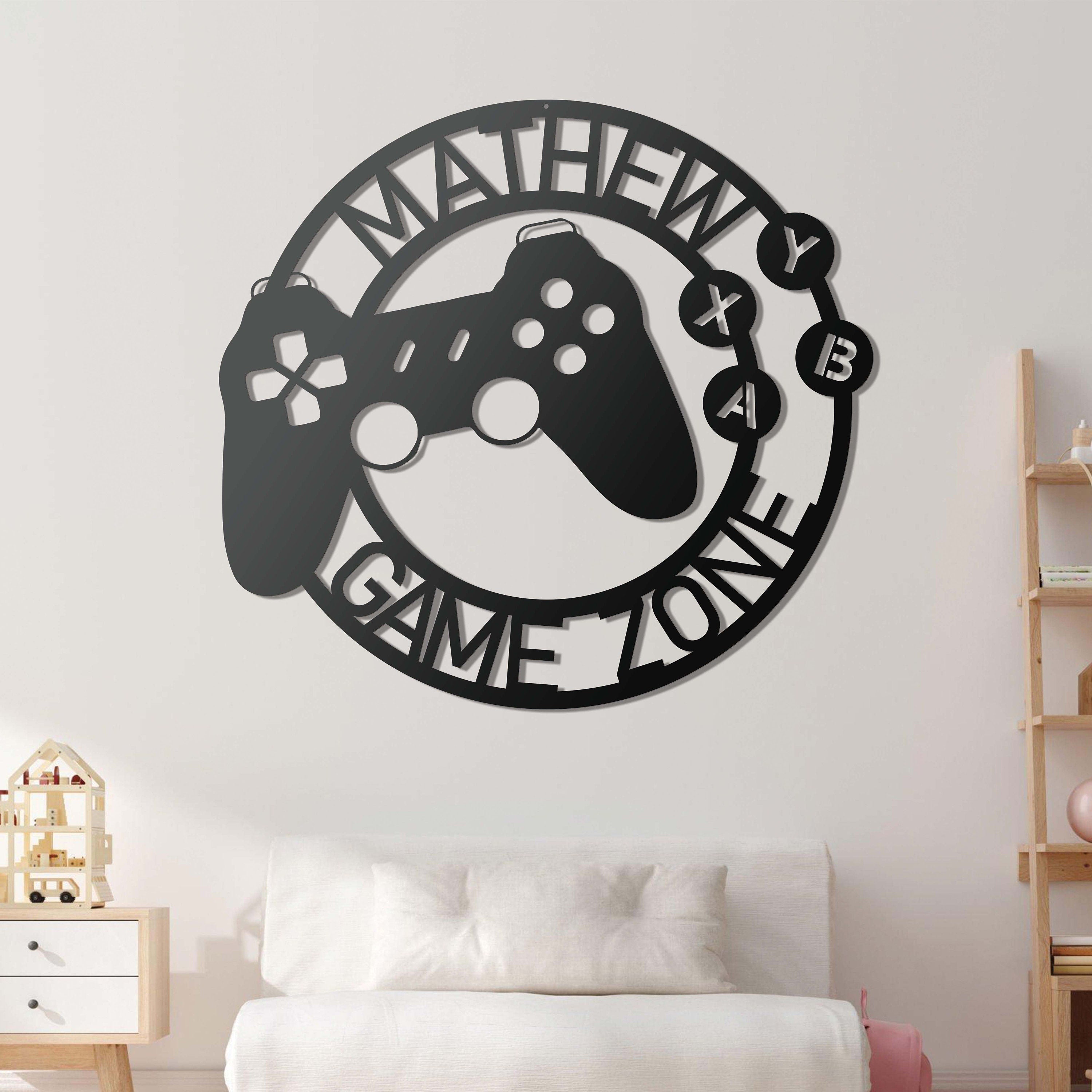 Custom Metal Gaming Sign with Led Light - Game Controller Metal Wall Art - Game Room Decor - Gamer Name Sign | GearViral
