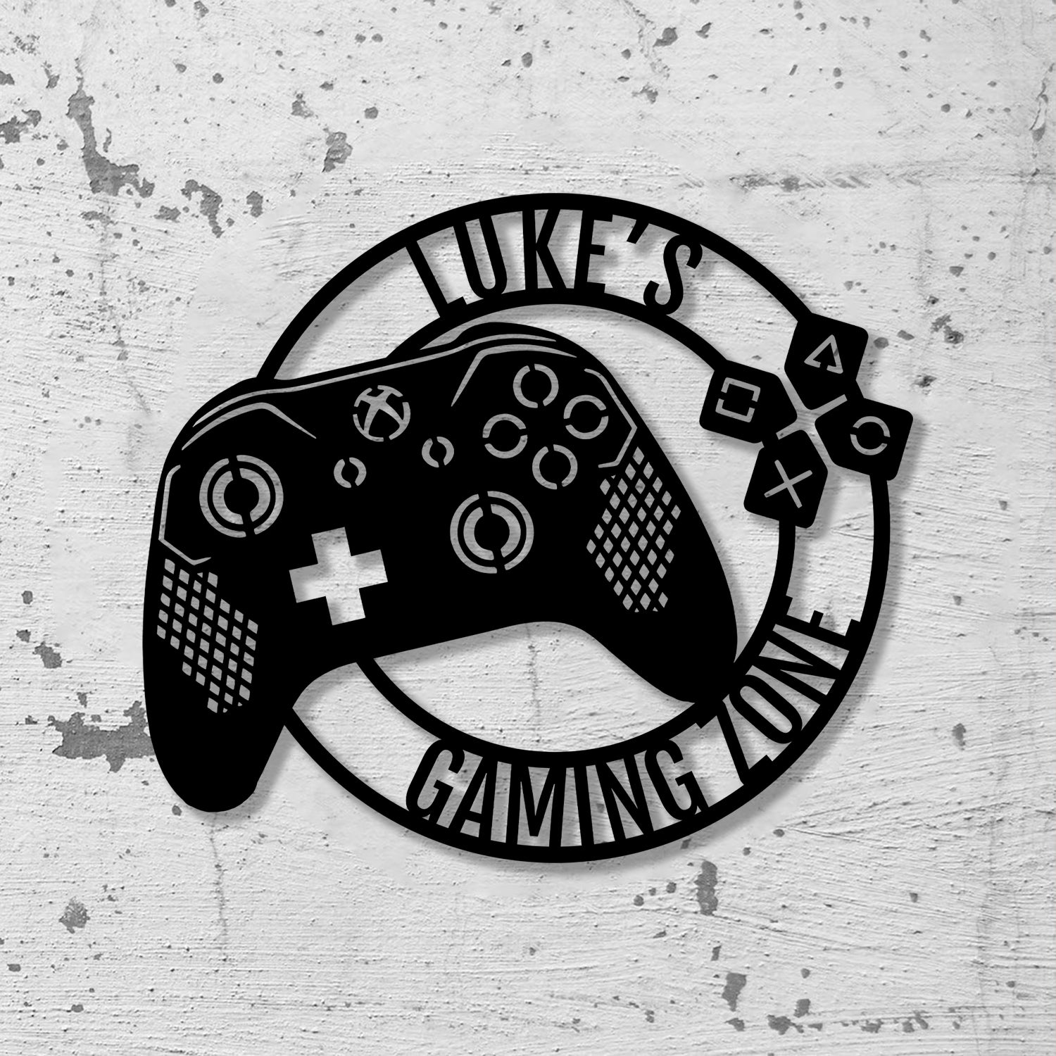 Custom Metal Gaming Sign with LED Light, Game Controller Metal Wall Art, Game Room Decor, Gamer Name Sign - Gearviral