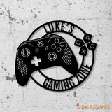 Custom Metal Gaming Sign with LED Light Game Controller Metal Wall Art Game Room Decor Gamer Name Sign - Gearviral