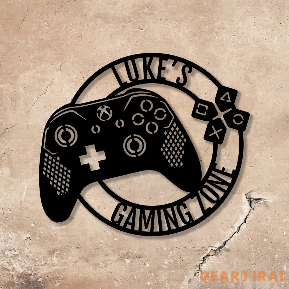 Custom Metal Gaming Sign with LED Light Game Controller Metal Wall Art Game Room Decor Gamer Name Sign - Gearviral