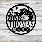 Custom Metal Gaming Zone Sign with Led Light Game Controller Metal Wall Art Game Room Decor Gamer Name Sign Gaming Gift