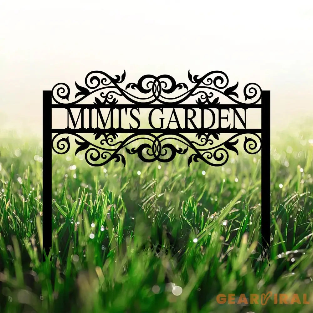 Custom Metal Garden Sign Flower Sign with Stakes Personalized Garden Name Sign Lawn Signs Outdoor Metal Sign Garden