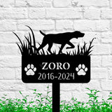 Custom Metal German Shorthaired Pointer Dog Memorial Stake - Personalized Dog Loss Gift - Garden Stake for Loss of Dog - Hunting Dog Grave Marker | GearViral