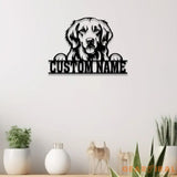 Custom Metal Golden Retriever Sign Golden Retriever Family Name Gift Gift For Dog Lover Dog Monogram Metal Sign Dog Mom