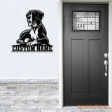 Custom Metal Great Dane Sign with Led Light Great Dane Dog Name Gift Gift For Dog Lover Dog Monogram Metal Sign Dog Mom