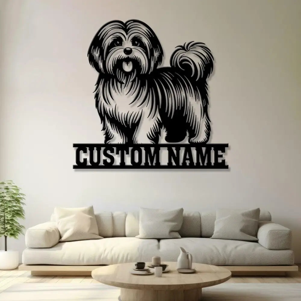 Custom Metal Havanese Sign Havanese Family Name Gift Gift For Dog Lover Dog Monogram Metal Sign Dog Mom Gifts Havanese
